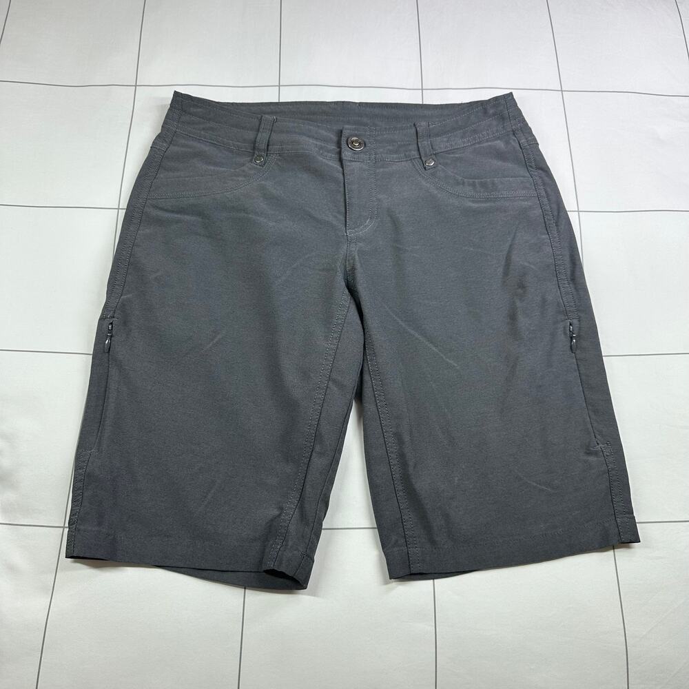 Kuhl Trekr Shorts Womens 4 Gray Bermuda Nylon Hiking Outdoor Camp Gorpcore Trek